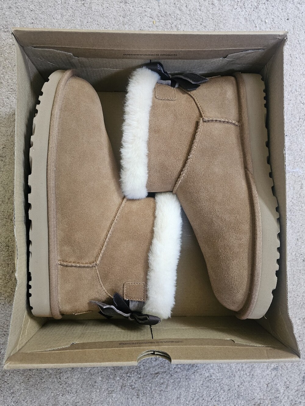 UGG Mini Bailey Mixed Bow chestnut boots